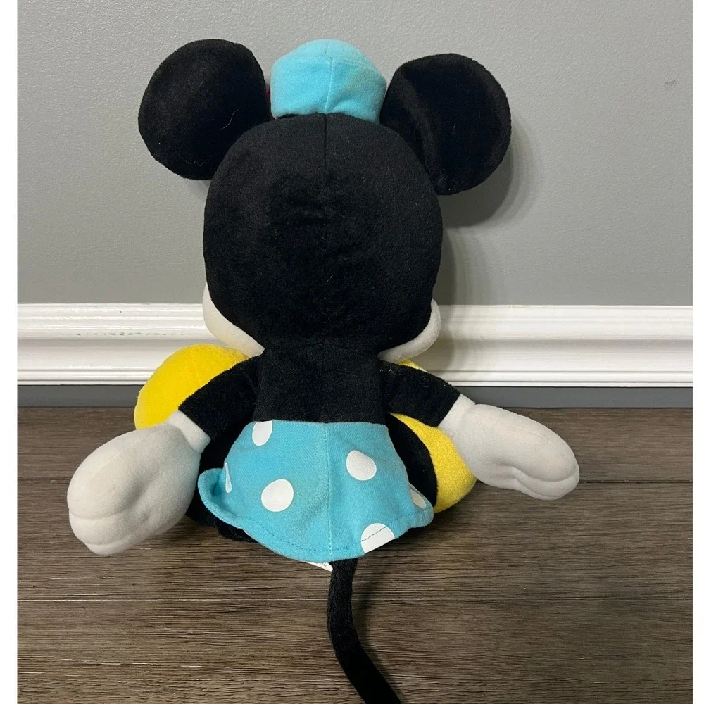 SEGA‎ Minnie Mouse Plush Doll Stuffed Animal Toy Blue Hat Flower Kids